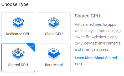 Vultr云服务器类型