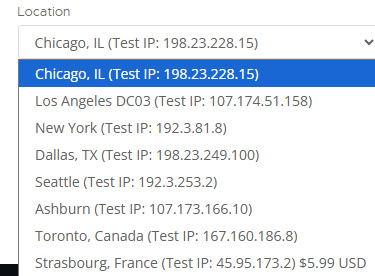 RackNerd特价VPS的可选机房